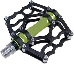 LIPUSE Ersatzteiles Fahrrad-Pedale, Fahrrad-Pedale Fahrradpedale, MTB-Mountainbike-Fußstütze aus Aluminiumlegierung, großes, flaches, ultraleichtes Fahrradpedal (Color : Groen)