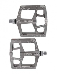 WANYD Ersatzteiles Fahrrad Sealed Bearing PedaleLarge Surface Aluminum Alloy 3 Bearing Mountain Bike Pedal, Titanium Color_MZ308