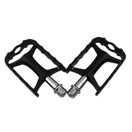 FQCD Ersatzteiles FQCD Mountainbike Flat Pedals Aluminiumlegierung Fahrradpedale, geringes Gewicht und dünne Plattform (Color : Black)