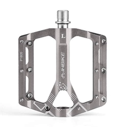 INBIKE Ersatzteiles INBIKE Fahrradpedale Anti-Rutsch CNC Aluminiumlegierung MTB Pedal für Fahrrad Mountainbike E-Bike Radsport Silber P1805