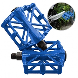 JJOnlineStore – Ein Paar / 2 Stück Ultraleichte Aluminium flach Plattform Pedale Fahrrad MTB BMX MOUNTAIN BIKE pedale fahrrad links rechts alu pedale, 9 '/16' zoll (blau)