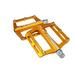 kaige Ersatzteiles kaige Mountainbike breite und Bequeme Aluminiumlegierung Fußpedal Anti-Rutsch-Pedal WKY (Color : Gold)