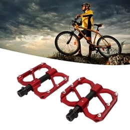 KENANLAN Mountainbike-Pedales KENANLAN Rennradpedale, 2 Stück Aluminiumlegierung, rutschfeste, Leichte, Flache Plattformpedale für Mountainbikes (Rot)
