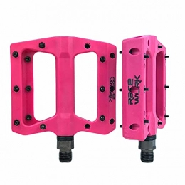 Koitniecer Ersatzteiles Koitniecer Mountainbike-Pedal, Nylon, rutschfest, flache Pedale für Outdoor-Reiten (Pink, 12, 4 x 10, 7 cm)