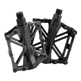 Finlon Ersatzteiles Legierungs-Fahrradpedale – leichte, Flache Plattform für Rennrder und Mountainbikes, Schwarz