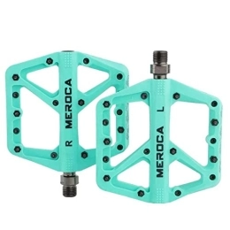 LUOSHUO Mountainbike-Pedales LUOSHUO Pedale Fahrrad Fahrradpedal MTB Pedal Mountainbike Nylon Leichtes Antislip extra großer Abfahrt for den Menschen großer Fuß Fahrradpedale (Color : Biancci Green)