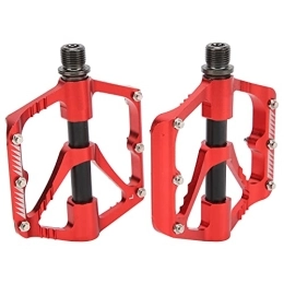 Oreilet Ersatzteiles Mountainbike-Lagerpedal, 14 mm Gewindeanschluss 9, 3 cm Paddeloberfläche 6 Anti-Rutsch-Klampen Fahrrad 3 Lagerpedal für Falträder(rot)