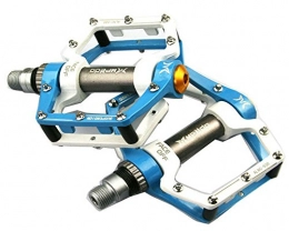 MTB Fahrradpedale anti Rutsch Pedale aus Aluminiumlegierung Anti-Rutschpedal Trekking Pedale (Blau)