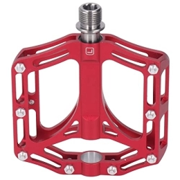 Zerodis Ersatzteiles MTB-Fahrradpedale, Hohe Härte, Einfache Installation, Titanlegierung, 1 Paar Rennradpedale mit Rutschfesten Nägeln für Mountainbike für MTB-Fahrrad (Rot)