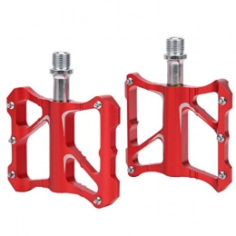 Nikou Ersatzteiles Nikou Fahrradpedal - Hocheffizientes Mountainbike-Pedal aus Aluminiumlegierung mit breitem Fußdesign eignet Sich für Mountainbikes und Rennräder(rot)