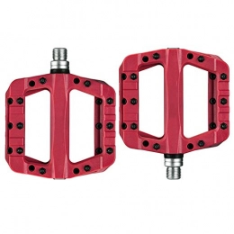 QXPedal Mountainbike-Pedales Nylon Fahrradpedale Fahrrad Mountain Bearing Palin Pedal, Red