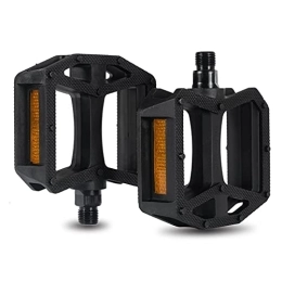 GALSOR Ersatzteiles Nylon-Fahrradpedale Ultralight Flache Plattform-Fahrradpedale für Mountainbike-Radlagerpedale Pedale (Color : Black, Size : 9 / 16inch)