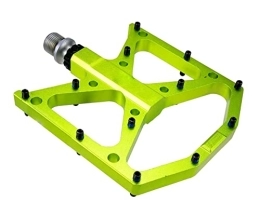 PacuM Ersatzteiles PacuM Ultraleichte Fahrradpedalteile, rutschfeste CNC-Aluminium-Karosserie, Rennrad, MTB, flaches Fußfahrrad, versiegelte 3-Lager-Mountainbike-Pedale (Color : Green)