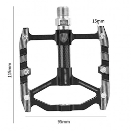PPQQBB Ersatzteiles PPQQBB Verdicktes Pedal Aluminiumlegierung Mountain Folding Fahrradzubehör-Black-OneSize