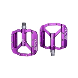 QOOEEDDS Mountainbike-Pedales QOOEEDDS ZTTO 1 Paar Fahrrad Flachpedal Stahlachse L7U Lager Anti-Rutsch Solid Color Pedale Outdoor Biking Mountainbike Teile, Violett