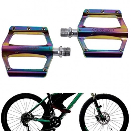 QWE Ersatzteiles qwe Mountainbike-Pedal Leichte rutschfeste 9 / 16-ZOll-Fahrradplattform Aus Aluminiumlegierung Für Road Mountain BMX MTB-Bikes bunt