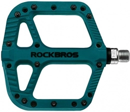 RockBros Ersatzteiles ROCKBROS Fahrradpedale Nylon Composite Flatpedale 9 / 16 Mountain Bike Pedale 3 Bearing rutschfest Wasserdicht Anti-Staub (Blau 2)