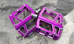 WangQianNan Mountainbike-Pedales WangQianNan Fußpedal Ultra Light MTB Fahrrad- Pedal Alle CNC MTB DH XC Mountainbike Pedal 2DU Bearing Aluminium Pedale Fahrradersatzpedale (Color : Purple)