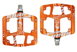 WENZI9DU Ersatzteiles WENZI9DU 1 Paar Ultra-Licht- und Ultra-dünner 3 Lager Nicht-Schlupf-Pedale Aluminiumlegierung Mountainbike MTB Anodierender Straßenradpedal (Color : Orange)