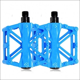 WMZX Ersatzteiles WMZX Fahrrad-Ball-Pedal, Ultraleichtes Aluminiumlegierung Mountain Bike Tretlager Fußpedal Ausrüstung, Hohl Design-Einbaudurchmesser 14mm (Color : Blue1, Size : 85x95mm)