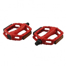 XIAOQIN Mountainbike-Pedales XIAOQIN BOMY Fit für Metall MTB BMX Bike Bicycle Platform Pedale rot 14mm Achse Paar (Color : Red)