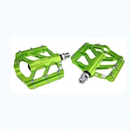 XUANX Mountainbike-Pedales XUANX Aluminiumpedal Mountain Road Atmungsaktiv Breites, bequemes und leichtes Universal-Fahrradpedallager-Pedal, Green