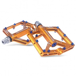 Gneric Mountainbike-Pedales YMYGBH Fahrradpedale Mountainbike Fahrrad-Pedal Anti-Rutsch-Aluminiumlegierung CNC MTB Mountain Bike Pedal gedichtetes Lager Pedale Radsport Zubehör (Color : Gold)