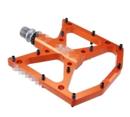 CBUQB Ersatzteiles YUAILI Store Fit for Neue ultraleichte Fahrradpedale Teil Anti-Rutsch-Aluminiumkörper Rennrad MTB Flachfuß Radfahren versiegeltes 3-Lager-Mountainbike-Pedal (Color : Orange)