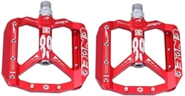 ZXM Ersatzteiles ZXM Solides Mountainbike Pedal Ultraleichtes Rennrad Pedal Aluminiumlegierung Pedal Kelos Fahrradausrüstung Teile Langlebig (Farbe: Rot)