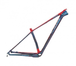 BIKERISK Mountainbike-Rahmen BIKERISK MTB Carbon-Rahmen 27, 5 29er Steckachse 12 * 142mm XC Mountain Bike Carbon-Faser-18K UV Laser verfärbenden, Rot, 29×19