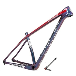 DFNBVDRR Mountainbike-Rahmen DFNBVDRR 27.5er 15 '' / 17 '' Carbon -Fahrradrahmen Scheibenbremse Durch Achse 12x142mm XC Mountain Bike Frame BB92 Kohlefaser MTB -Rahmen (Color : Red, Size : 17x27.5in)