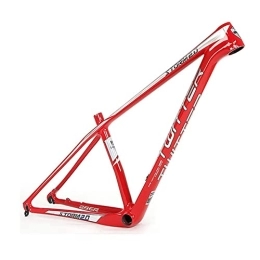 DFNBVDRR Mountainbike-Rahmen DFNBVDRR MTB Carbon-Rahmen 29er Mountainbike-Rahmen 15'' / 17'' / 19'' XC-Trail-Fahrradrahmen Scheibenbremse Schnellspanner 135mm BB92 Verlegung Intern (Color : Red, Size : 17x29'')
