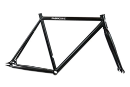 FabricBike - Fahrrad Rahmen mit Gabel, viele Farben alle Größen, Hi-Ten Stahl, Fixed Gear, Single Speed Frame (Black, S-49)
