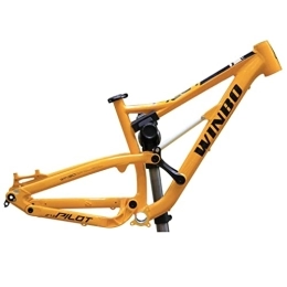 FAXIOAWA Mountainbike-Rahmen FAXIOAWA 26er / 27, 5er Mountainbike-Aufhängungsrahmen 16, 5'' Aluminiumlegierung MTB-Rahmen Scheibenbremse Steckachse 12 * 142mm (Farbe: Orange, Größe: 26 * 16, 5'')