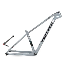 HIMALO Mountainbike-Rahmen HIMALO Carbon Hardtail Mountainbike Rahmen 27.5er 29er Scheibenbremse MTB Rahmen 15'' / 17'' / 19'' XC Internal Routing Frame Steckachse 12 * 148mm Boost (Color : Light Gray, Size : 15'')