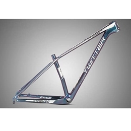 HIMALO Mountainbike-Rahmen HIMALO Carbon MTB Rahmen 27, 5er 29er Mountainbike Rahmen 15'' / 17'' / 19'' XC Hardtail Rahmen Scheibenbremse Interne Führung QR 135mm (Color : Silver, Size : 27.5 * 15'')