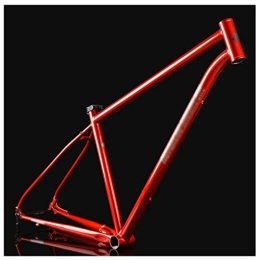 HIMALO Mountainbike-Rahmen HIMALO MTB Rahmen Cr-Mo Stahl 27.5er Hardtail Mountainbike Rahmen 15'' / 17'' / 19'' Scheibenbremse Starrer Rahmen Steckachse 12x142mm XC / AM (Color : Red, Size : 27.5 * 15'')