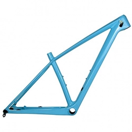 HNXCBH Mountainbike-Rahmen HNXCBH Fahrradrahmen Carbon-Mountainbike-Rahmen 148 * 12mm Carbon-MTB Fahrradrahmen 31.6mm Sattelstütze 15 / 17 / 19" (Color : Sky Blue Color, Size : 15inch Glossy)