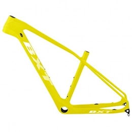 HNXCBH Mountainbike-Rahmen HNXCBH Fahrradrahmen Full Carbon MTB Carbon Rahmen Mountainbike-Rahmen 27.5 Super Light Fahrradrahmen (Color : Full Yellow, Size : 17 inch Glossy BSA)