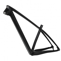 HNXCBH Mountainbike-Rahmen HNXCBH Fahrradrahmen MTB Rahmen Mountain Bike Carbon Rahmen 142 * 12mm Thru Axle MTB Carbon-Rahmen Gre 15 / 17 Zoll (Color : Black, Size : 29er 15inch Glossy)
