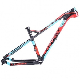 HNXCBH Mountainbike-Rahmen HNXCBH Fahrradrahmen Rahmen 142mm Mountainbike * 12mm Thru Axle Fahrradrahmen Carbon-Faser-15 17 (Color : Black Blue red 17)
