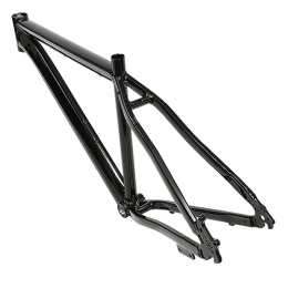 Jolre Mountainbike-Rahmen Jolre 26-Zoll-Fahrradrahmen, Mountainbike-Rahmen, Aluminium-Legierungsrahmen, Fahrrad-Faltrahmen, Kipp-Hardtail-Rahmen, 66 cm. (Schwarz)