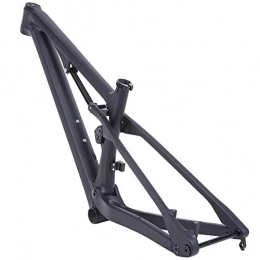 LJHBC Mountainbike-Rahmen LJHBC Fahrradrahmen T800 Mountainbike-Rahmen mit Kohlefaseraufhängung 148 x 12 mm Vollfederung steigern Fahrradzubehör 27, 5 / 29ER (Color : Black, Size : 27.5x17.5in)