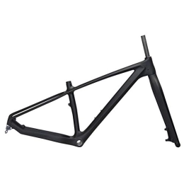 PPLAS Mountainbike-Rahmen PPLAS Kohlenstofffettradrahmen mit Gabel 26er Carbon MTB Snow Bike-Frameset 26 × 5.0 Bergschnee-Fahrradrahmen (Color : Frame and Fork, Size : 16inch Matte)