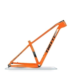 TANGIST Mountainbike-Rahmen TANGIST 15" / 17" / 19" Boost MTB Fahrradrahmen XC Cross Country Fahrradrahmen Kohlefaser BB92*41mm Interne Verkabelung Fahrradrahmen Steckachse 148mm (Color : Orange, Size : 19x29inch)