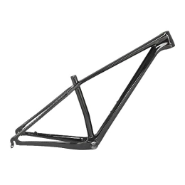 TANGIST Mountainbike-Rahmen TANGIST Carbon Faser Rahmen Mountainbike Rahmen XC Cross Country Fahrrad Rahmen Versteckte Scheibenbrem Senhalterung Ganz Schwarz Ohne Etikett (Color : Glossy, Size : 17x27.5inch)
