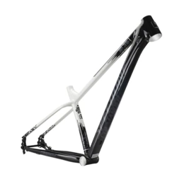 ZFF Mountainbike-Rahmen ZFF 29er Mountainbike-Rahmen Aluminium-Legierung Hardtail MTB-Rahmen Steckachse 12 * 142mm Scheibenbremse XC-Rahmen Interne Führung (Color : Black White, Size : L / Large)