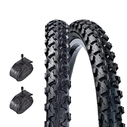 DSI Mountainbike-Reifen 2 MTB Reifen 26 x 1.90 (50-559) + Kammern mit amerikanischem Ventil Reifen Mountainbike