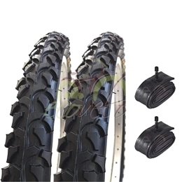 ECOVELO Ersatzteiles 2 Reifen 20 x 1, 95 (50-406) + Amerika-Ventil (Schrader) Reifen aus Gummi für Kinder Mountainbike