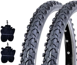 ECOVELO Mountainbike-Reifen 2 Reifen Deestone 16 x 1, 75 (44-305) + 2 Reifen schwarz MTB Fahrrad Mountainbike